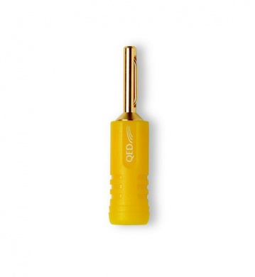 QED Airloc Plastic Banana Plug Yellow