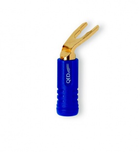 QED Airloc Plastic Standart Spade Plug Blue