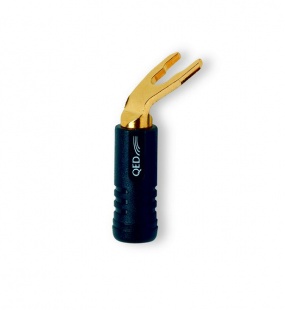QED Airloc Plastic Standart Spade Plug Black