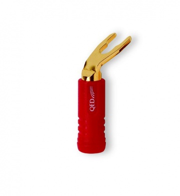 QED Airloc Plastic Standart Spade Plug Red
